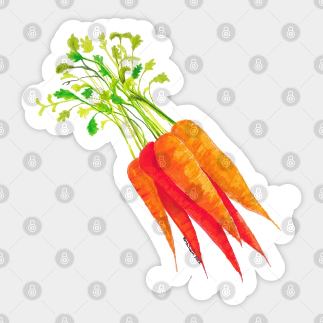Carrots Sticker by ReneeDixonArt